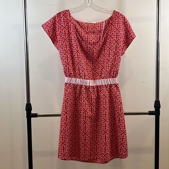 ROXY Red & Pale Pink Open Back Dress - Size Small - Picture 2 of 14